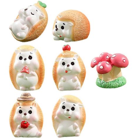Figurines de hérissons pour le paysage, pour la décoration de jardin, 28 pièces par ensemble. (1/5)