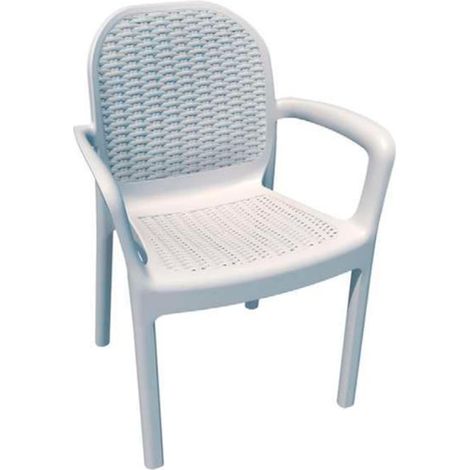 GARDEN LIFE sillon miranda blanco 8298/01 , Sillón blanco Miranda 8298/01. -Marca: Gardenlife. -Diseño de gran actualidad y ergonómico. -Material: Polipropilemo con fibra de vidrio