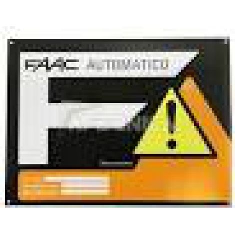 FAAC 732106 Cartello Monitore Mcf Targa Per Segnalazione Cancello Automatico