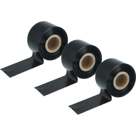 vhbw 3x Thermal Ribbon compatible with Godex RT730 Label Printer, 40 mm x 300 m, Wax-Plus, Black (1/5)