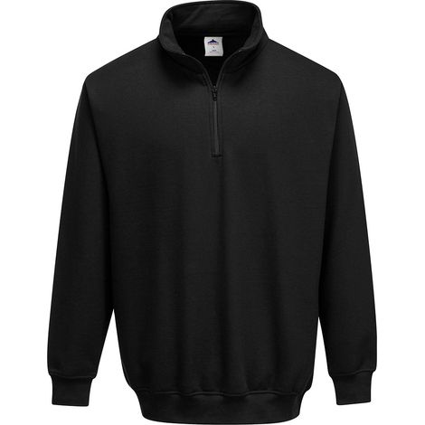 Sudadera Sorrento con cremallera en el cuello - B309 XL Negro (1/2)