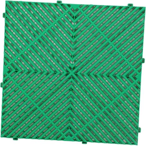 1 Dalle de sol emboîtable, drainante, antidérapante, PP, 40x40x3 cm, pour piscine, douche, sauna, terrasse (1/5)