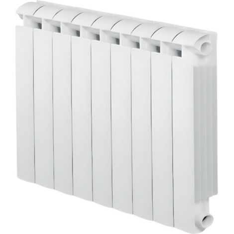 KLASS 700 Calentador central de aluminio fundido blanco de 9 elementos, 1332w