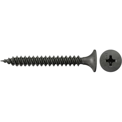 Fischer 1.000x Schnellbauschraube 3,5 x 25 Trompetenkopf phosphatiert Feingewinde Kreuzschlitz PH - 040603 (1/4)