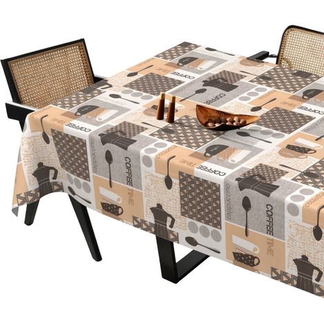 Tovaglia Cerata Giardino Impermeabile Lavabile Beige 100x140 cm (1/5)