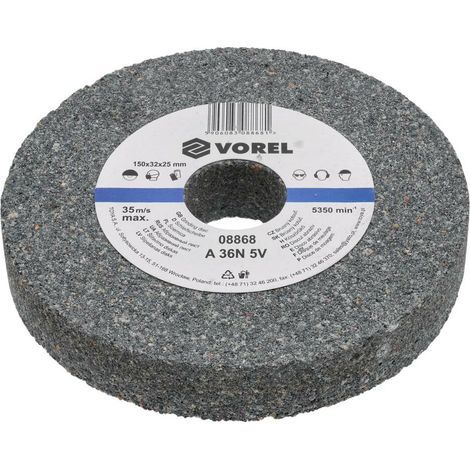 VOREL 08868 - disco abrasivo 150x31.75x25mm / grano grueso / (1/2)