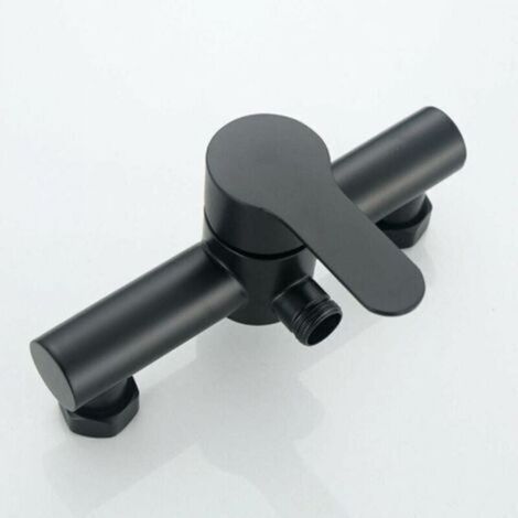Black stainless steel bathtub shower faucet bathroom tub shower faucet shower head wall mixer (1/5)
