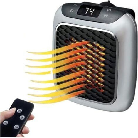 Chauffage soufflant intelligent en céramique 800 W, chauffage électrique avec prise murale, mini radiateur soufflant électrique (1/4)