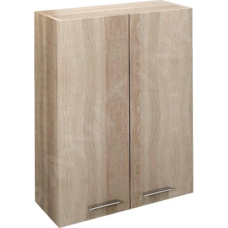 ZOJA/KERAMIA FRESH Meuble de rangement supérieur 50x76x23cm, chêne platiné (1/5)