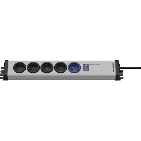 [GEBRAUCHT] B-Ware Ehmann Master/Slave-Steckdosenleiste 5-fach Grau Schwarz 1,5m IP20
