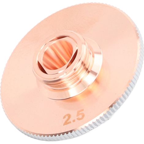 Buse de découpe laser pour soudage de cuivre à fibre double couche, accessoires pour machines CNC et pièces industrielles, diamètre du trou : 2,5 mm