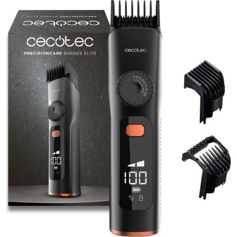 Cecotec Tondeuse barbe PrecisionCare Barber Elite. Lames inox, autonomie 120 min.