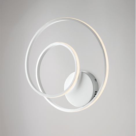 Plafoniera in metallo e alluminio bianco con led integrato CCT con telecomando H.12 - Ø40