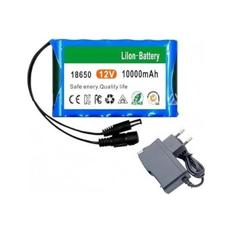 18650 Lithium Battery 3S2P 12V 10000mAh Rechargeable Lithium Battery Pack with BMS + Charger