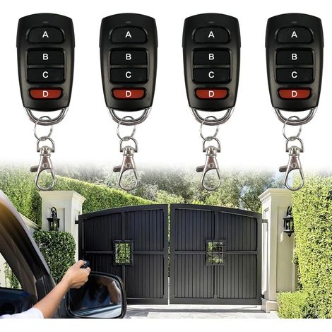 Telecommande Garage Universelle,Telecommande Copieuse,Télécommande Portail Universelle,Portable et Pratique,Signal jusqu'à 10m,Clonage Garage Porte Telecommande Clés à 4 Boutons (1/5)