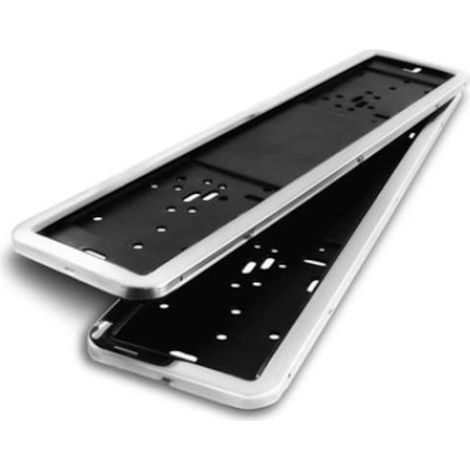 Set di 2 portatarga (anteriore + posteriore), Automax, con cornice in metallo di acciaio inox (1/5)