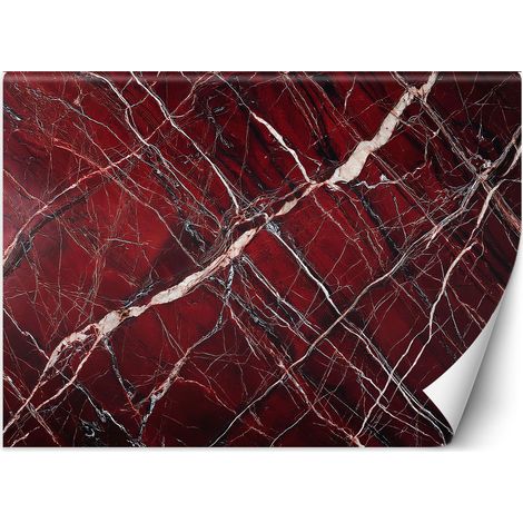 Papier peint Marbre Rouge avec Or Style Glamour 300x210 (1/5)