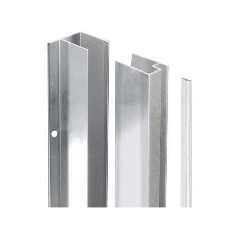 COPPIA PROFILI PER FISSAGGIO A MURO PER WALK-IN ESSENTIAL- H 190 cm - Cromo- DHIMP- pezzi 1