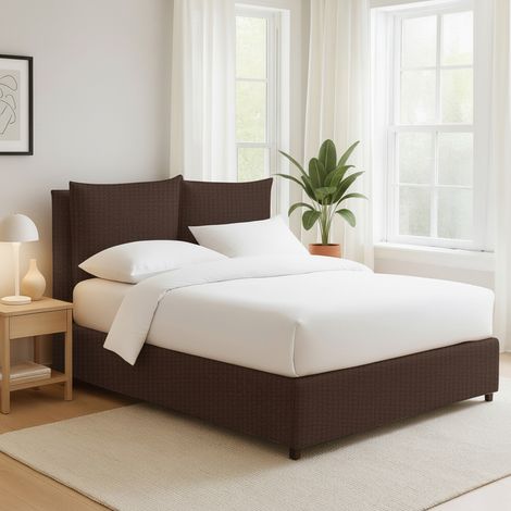 Cama Plaza y Media Falmouth, Desenfundable, Hecho en Italia, Marrón (1/5)