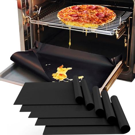 Filiyano-Tapis de cuisson pour barbecue, ensemble antiadhésif de 5 pièces réutilisables pour barbecues à gaz, à charbon et électriques (1/5)
