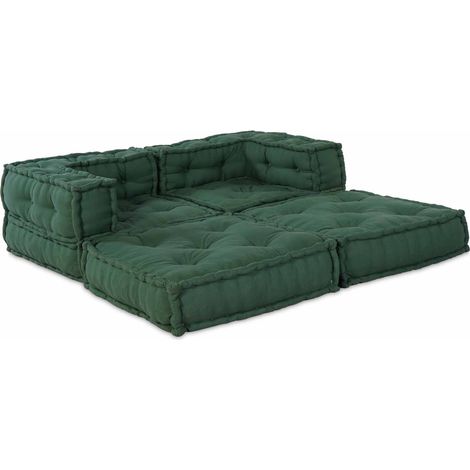 Maison Exclusive - Unité de canapé modulaire 2 pcs Vert 140 x 70 x 56 cm Tissu