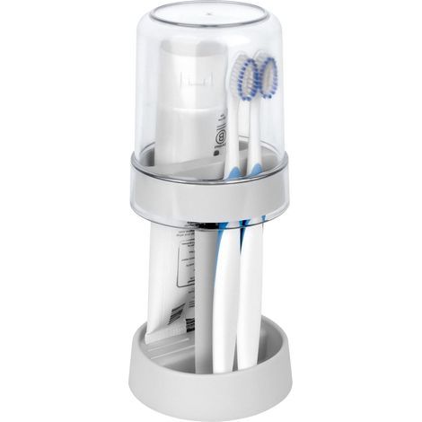 Height-adjustable toothbrush holder for bathroom, toothbrush holder with toothbrush cup (1/5)