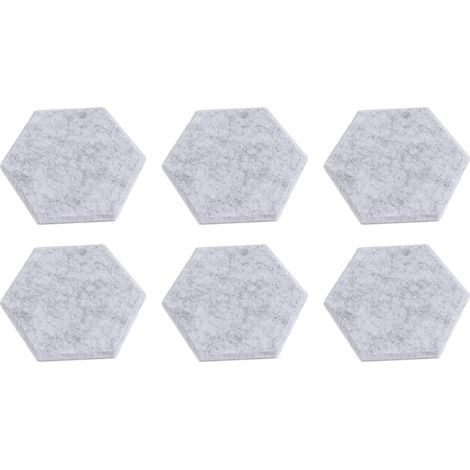 Panneaux Acoustiques Hexagonaux 12 Pièces, Haute Densité Absorbant le Son, Panneaux Muraux à Bords Biseautés 14x12x7cm Gris Clair (1/5)