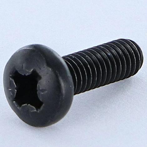 Vis métaux Tête cylindrique bombée TCB Pozi N°2 M4X8 Acier zingué noir-1 pièce
