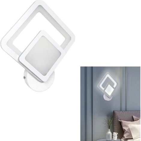 Applique Led Forma Di Rombo In Vetro Da Parete Luce Bianca Calda Naturale Lampada 12 W
