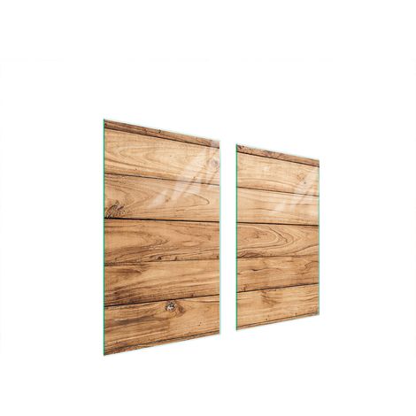 Plaque de protection en verre trempé pour poêle à bois 75x52 cm – Résistante aux températures élevées – Facile à nettoyer