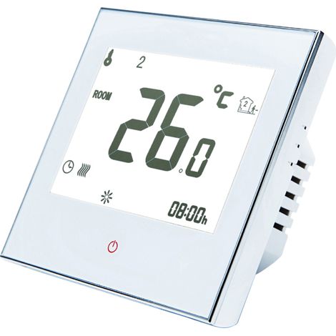 Programmierbarer Heimthermostat für Fußbodenheizungssysteme – Intelligenter Touchscreen-Thermostat (nur Heizung) für 95–240-V-Fußbodenheizungssysteme (1/5)