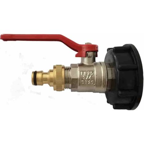Adaptateur IBC S60 avec Robinet et Raccord Rapide 3/4 Pouce (1/2)