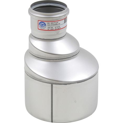 BLÜCHER EuroPipe Übergangsstk.exz. 1.4301, 75 x 160 mm