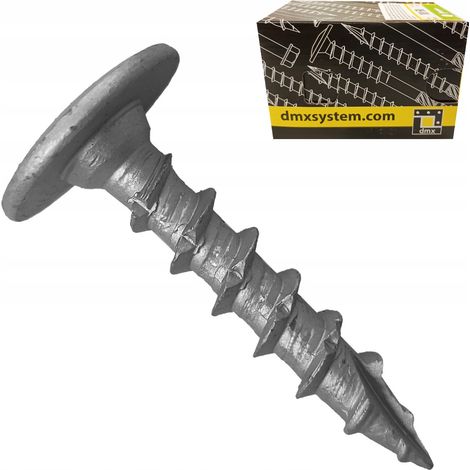 Vis Charpente Bois Domax CTO, 10 x 50 mm, Tête Disque, Zinguées, Boîte 50 Pièces (1/5)