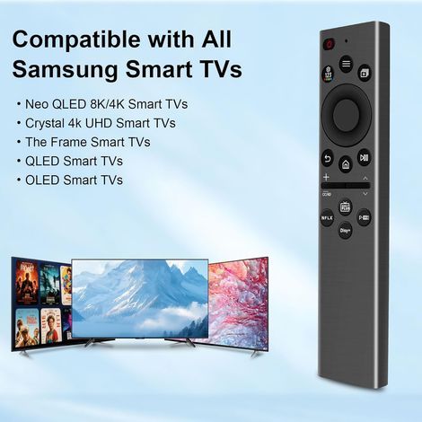 Télécommande de Remplacement pour Samsung TV, BN59-01385A Télécommande Universelle pour Samsung TV QLED OLED 4K 8K Smart TVs, avec 4 Touches de Raccourci (1/4)