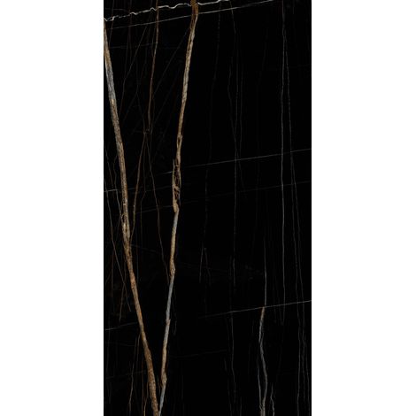 Carrelage sol / mur effet marbre noir ELEGANCE BLACK l.60 x L.120 cm Brilliant LIMCARO