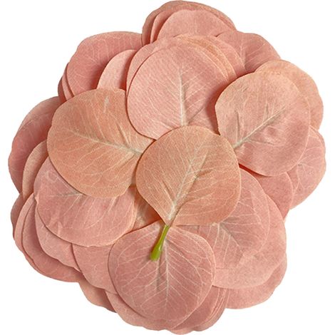 Rosa Kirschblüten, 51 Stück pro Packung, künstliche Eukalyptusblätter, grüne Pflanzenzweige, künstliche runde Blätter, simulierte dekorative Eukalyptusblätter. (1/2)