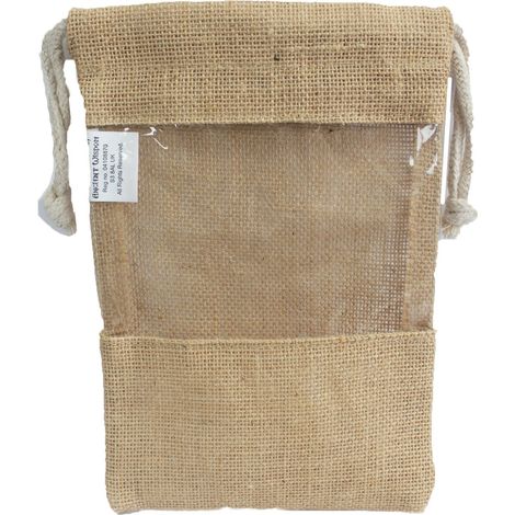 Sac à fenêtre en jute 25x16cm- Vendu par 1 (1/4)