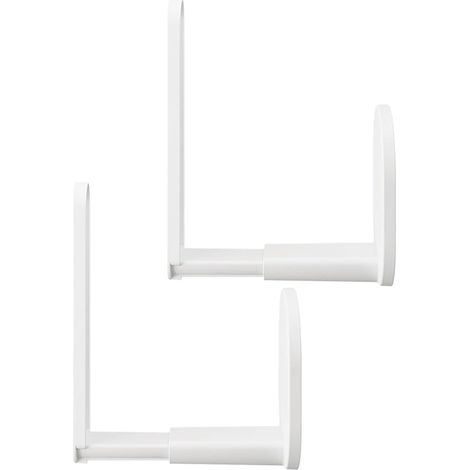Porte essuie tout double étagère métal, organisateur frigo adhésif, support papier cuisine avec rangement accessoires (1/5)