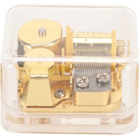 Tragbare, transparente Acryl-Spieluhr mit Retro-Design – ideales Geschenk für Geburtstage und Weihnachten (1/5)