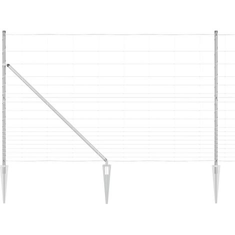 Maison Exclusive - Schweißdrahtzaun mit Spikes 25 x 1,5 m (B x H)