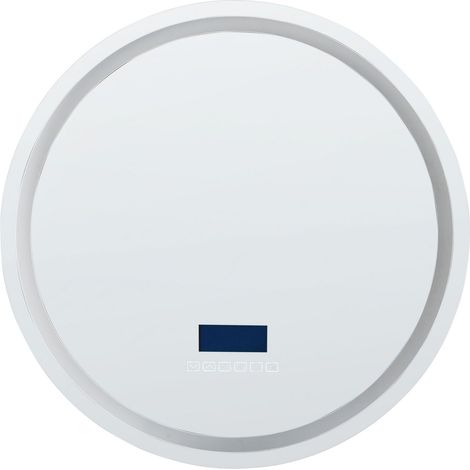 Specchio da bagno a LED argento rotondo con altoparlante Bluetooth 60 x 60 cm Brognon