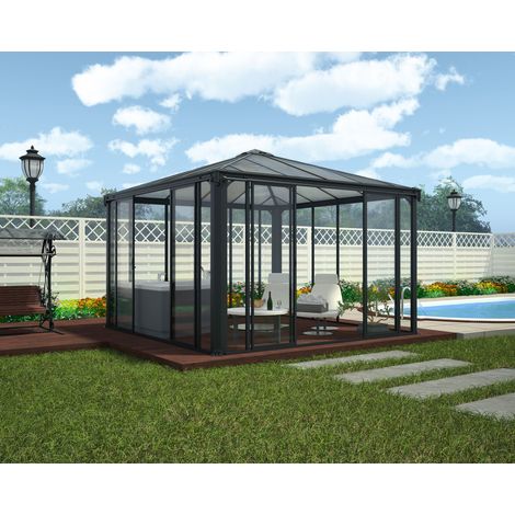 Canopia Ledro Gazebo Chiuso in Alluminio 3.6X3.6 m