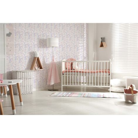 TADESSI Tapete Kinderzimmer M1-No.723 Vliestapete Lila Rosa Blumentapete Jungenzimmer Mädchenzimmer (1/5)
