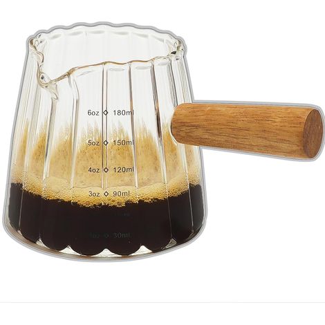 Tasses à expresso de 6 onces, fournitures à expresso, tasses à expresso, tasses à expresso V-Rim, pichet à lait texturé, tasse à mesurer en verre (1/5)