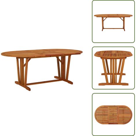 Gartentisch 200x100x75 cm Massivholz Eukalyptus - Holztisch - Esszimmertisch - Gartentisch - Ausziehbares Möbel - Eukalyptustisch (1/5)