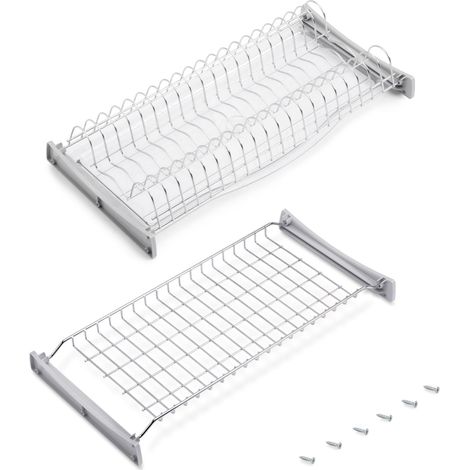 Égouttoir Suspendu pour Assiettes et Verres, Largeur intérieur Module 560-570mm, chromée, Acier (1/5)