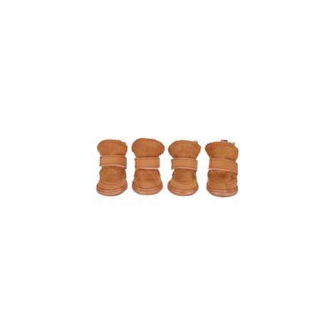 Bottes d'hiver chaudes pour chien, antidérapantes, protège-pattes avec fermeture auto-agrippante (kaki n° 3) (1/5)