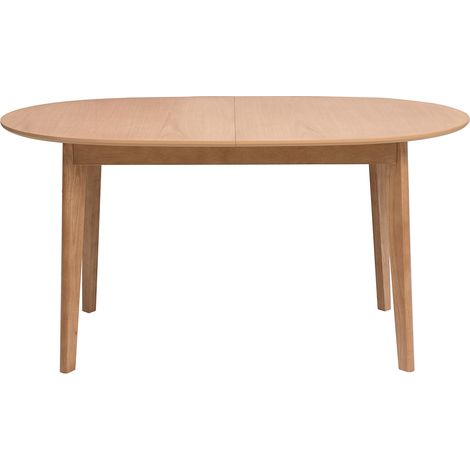 Tavolo da pranzo ovale allungabile in legno chiaro di quercia L150-200 cm ANSEL