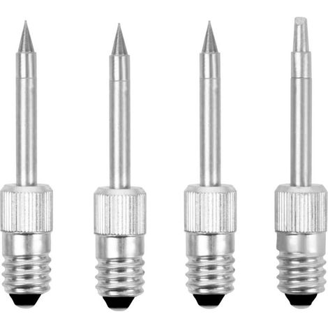 Paquet de 4 accessoires de soudure de rechange pour pointes à souder USB 8 W, pointes à souder portables pour les travaux de réparation (pointe ronde E10-B3 + pointe en fer à cheval E10-C1) (1/5)